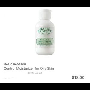 🦋2/$20 Mario Badescu control moisturizer for oily skin Full size 2oz NWT